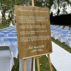 Panneau Cérémonie déconnectée