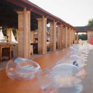 Fauteuil gonflable transparent