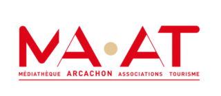 Logo MA·AT, Médiathèque Arcachon Associations Tourisme